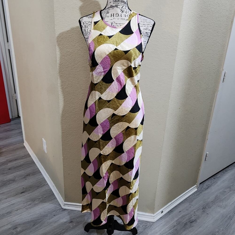 House of Harlow 1960 x Revolve 60s 70s vibes satin maxi dress size small new!!